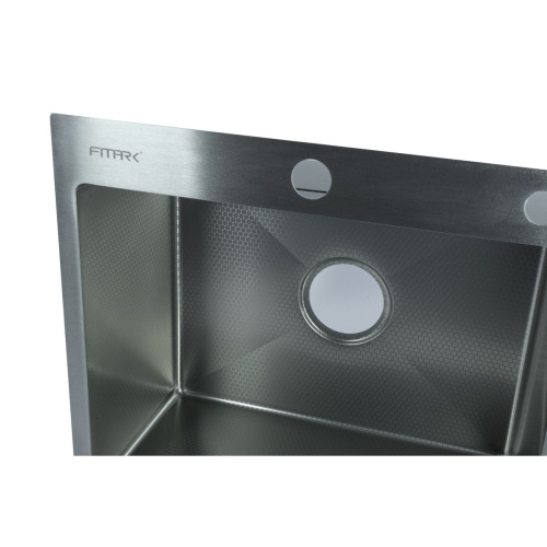 Мойка для кухни врезная Fmark FSC5545L сатин из нержавеющей стали, 55*45 см с сифоном