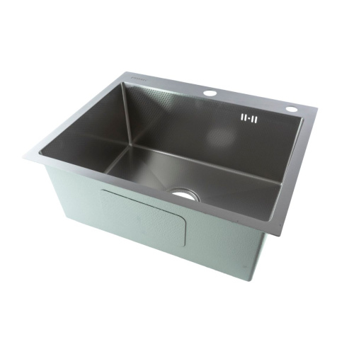 Мойка для кухни врезная Fmark FSC5545L сатин из нержавеющей стали, 55*45 см с сифоном