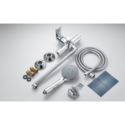 Смеситель для ванны Knotlor ERGOFIT KN-33 с длинным изливом, хром