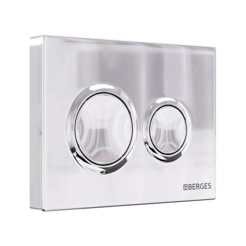 Инсталляция BERGES NOVUM 040263 с двухрежимной кнопкой O3 хром глянец