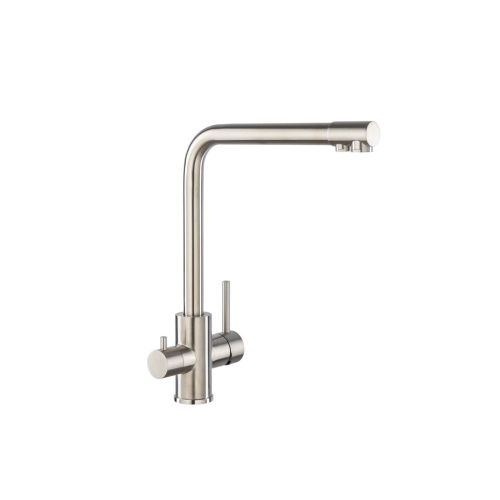 Смеситель для кухни GROSS AQUA GA3121609SS Neosteel с подключением к фильтру питьевой воды