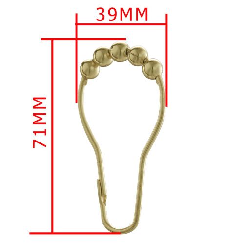 Кольца для штор в ванную FASHUN A9001-21 бронза металл