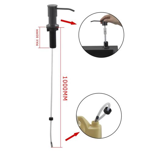 Дозатор для кухонной мойки врезной FASHUN A403C-17 графит из нержавеющей стали, без колбы механический