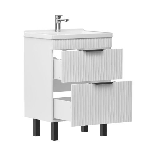 Тумба для ванны напольная Lotty 60.2Y tnLOTTY60.2Y-04 с раковиной Миранда 60