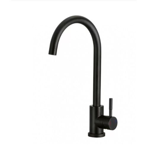 Смеситель для кухни D-Lin H155315-A нержавеющая сталь, черный