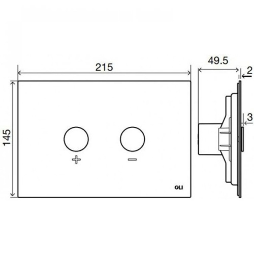 Кнопка пневматическая двойная BLINK сталь, золото, антиванд.  OLI 883246