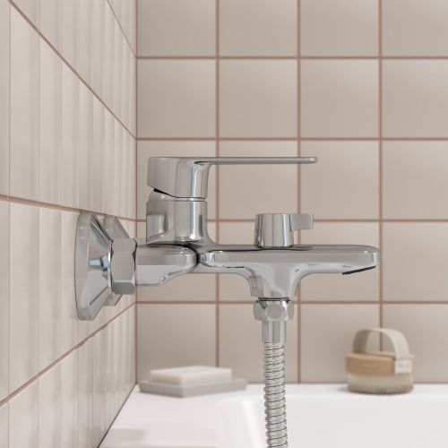 Смеситель для ванны GROSS AQUA Scandi 2550545C короткий излив