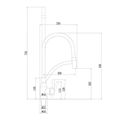 Смеситель для кухонной мойки Fmark FS8244C-12 бронза