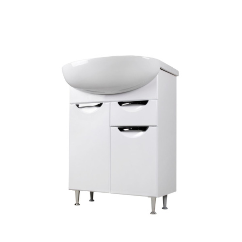 Тумба напольная AGATA Никас 60 АТ60-198, 1 ящик с раковиной Эрика 60