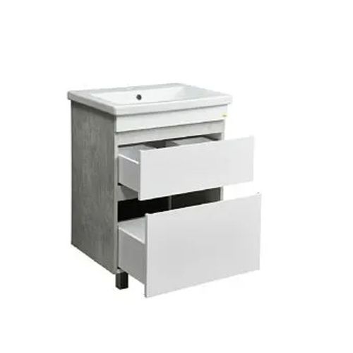 Тумба напольная AGATA Корсика 70 АТ70-699 Слейт 2 ящика с раковиной Como 70