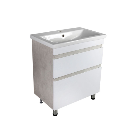 Тумба напольная AGATA Корсика 70 АТ70-699 Слейт 2 ящика с раковиной Como 70