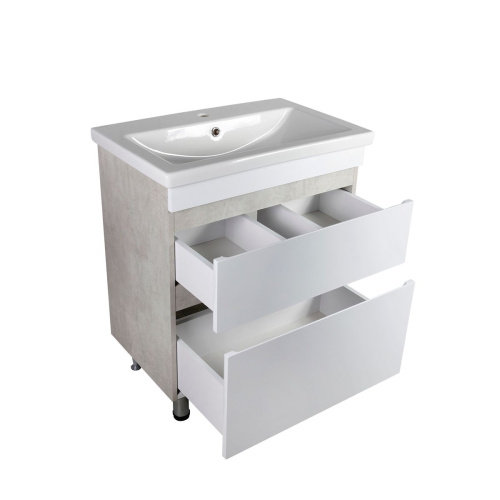 Тумба напольная AGATA Корсика 70 АТ70-699 Слейт 2 ящика с раковиной Como 70