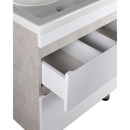 Тумба напольная AGATA Корсика 70 АТ70-699 Слейт 2 ящика с раковиной Como 70