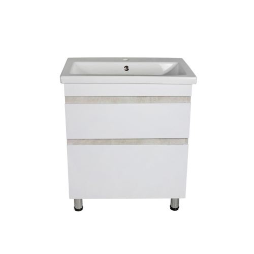 Тумба напольная AGATA Корсика 70 АТ70-699 Слейт 2 ящика с раковиной Como 70