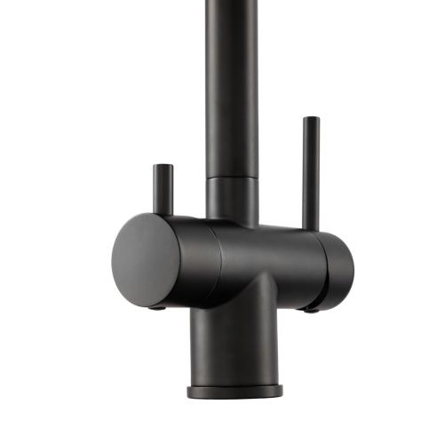 Смеситель для кухни GROSS AQUA 3188611SSMBB Neosteel черный, с подключением к фильтру питьевой воды
