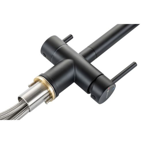 Смеситель для кухни GROSS AQUA 3188611SSMBB Neosteel черный, с подключением к фильтру питьевой воды