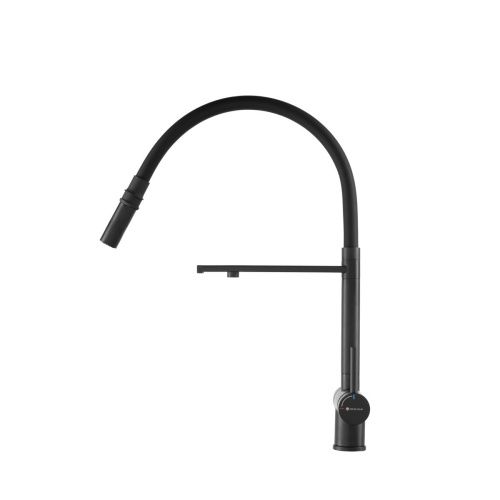 Смеситель для кухни GROSS AQUA 3188611SSMBB Neosteel черный, с подключением к фильтру питьевой воды