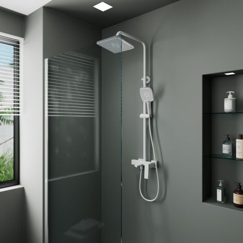 Душевая стойка со смесителем RUSH Thira TR3635-50White белый
