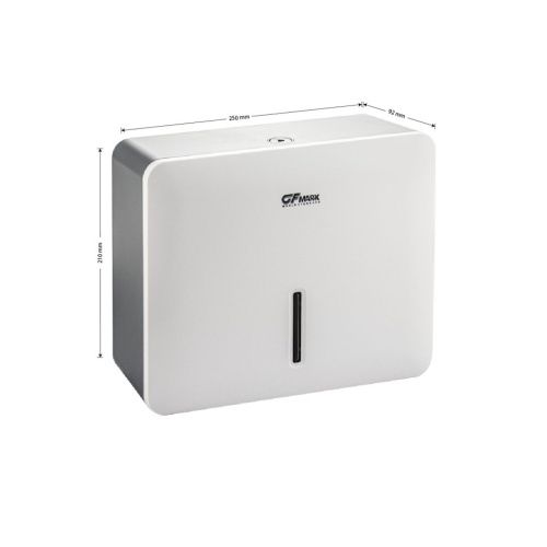 Диспенсер для бумажного полотенца GFmark 9161, пластиковый, белый, для салфеток Z сложения