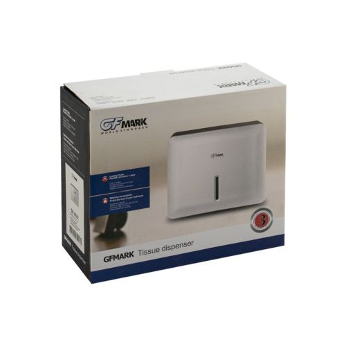 Диспенсер для бумажного полотенца GFmark 9161, пластиковый, белый, для салфеток Z сложения