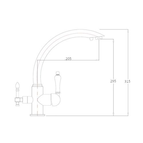 Смеситель для кухни RUSH MS9035-32 с подключением к фильтру питьевой воды