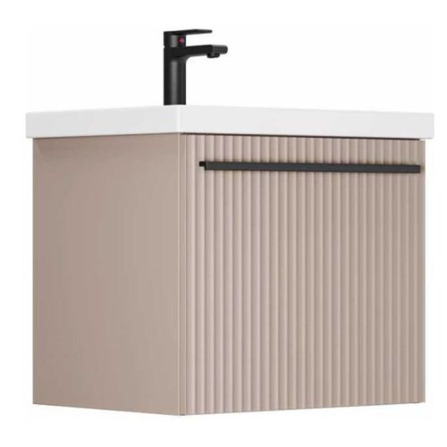 Тумба подвесная AGATA Суматра 60 АТ60-436 тортора, 2 ящика с раковиной Como 60