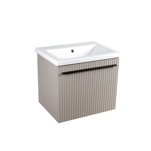 Тумба подвесная AGATA Суматра 60 АТ60-436 тортора, 2 ящика с раковиной Como 60