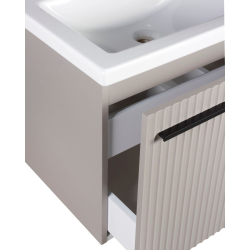 Тумба подвесная AGATA Суматра 60 АТ60-436 тортора, 2 ящика с раковиной Como 60