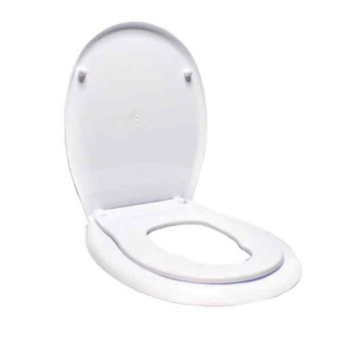 Сиденье жесткое Океан LUX белое ЕК-407D-01, с детской накладкой