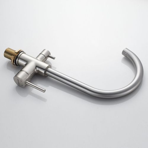 Смеситель для кухни Shevanik S128L с подключением фильтра питьевой воды, сатин