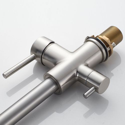 Смеситель для кухни Shevanik S128L с подключением фильтра питьевой воды, сатин