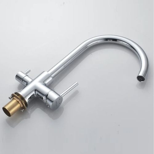 Смеситель для кухни Shevanik S128 с подключением фильтра питьевой воды, хром