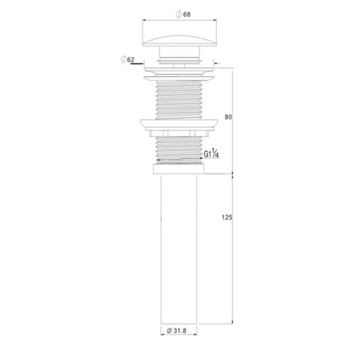Донный клапан D&K Matrix DC9012, 1/4