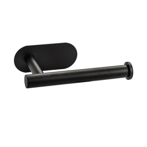 Держатель для туалетной бумаги BRIMIX 79912 на самоклейке, из нержавеющей стали, черный