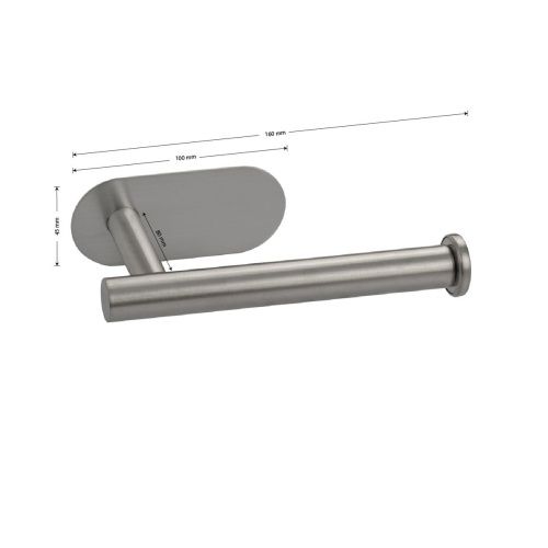 Держатель для туалетной бумаги BRIMIX 79913 на самоклейке, из нержавеющей стали, сатин