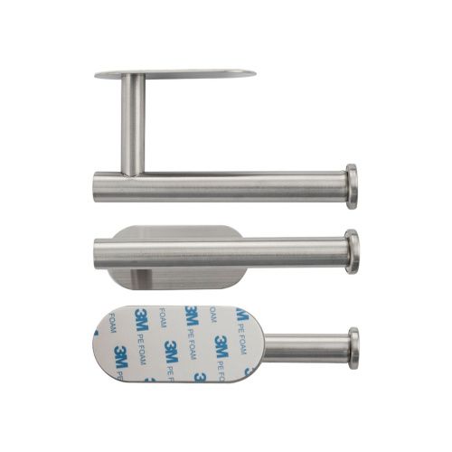 Держатель для туалетной бумаги BRIMIX 79913 на самоклейке, из нержавеющей стали, сатин