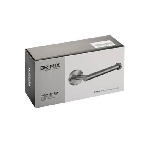 Держатель для туалетной бумаги BRIMIX 79917 на самоклейке, из нержавеющей стали, сатин