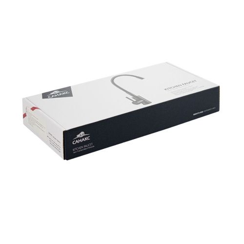 Смеситель для кухни САНАКС 13064 черный с гибким изливом из нержавеющей стали