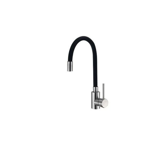 Смеситель для кухни Ammore A5510-1 силиконовым изливом чёрный
