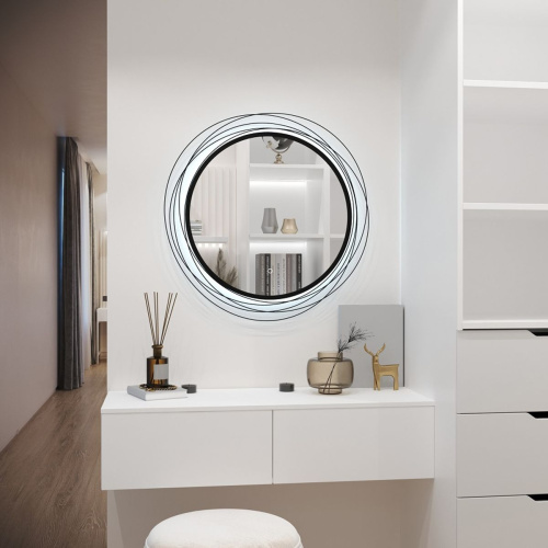 Зеркало D750 Mirel Led черное ЗЛП4695