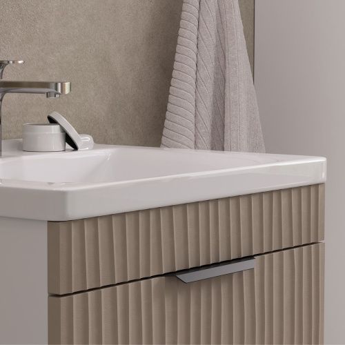 Тумба для ванны напольная VOLNA Lotty 60.2Y tnLOTTY60.2Y-13 Латте с раковиной Миранда 60