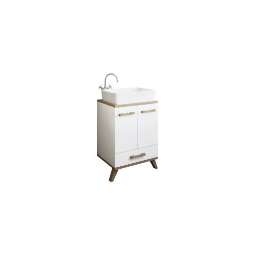 Тумба SANFLOR Ингрид 60 (Белый матовый, вяз швейцарский) 600*980*450 С0001916