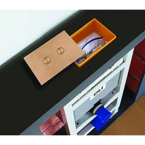 Кнопка пневматическая двойная BLINK, сталь, бронза, антиванд. OLI 878782/887610