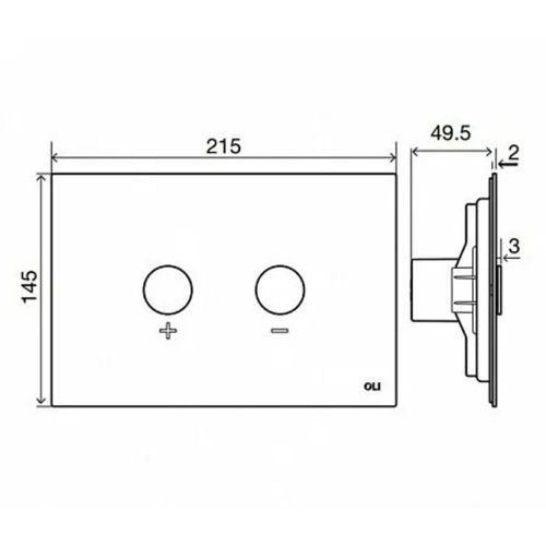 Кнопка пневматическая двойная BLINK, сталь, бронза, антиванд. OLI 878782/887610