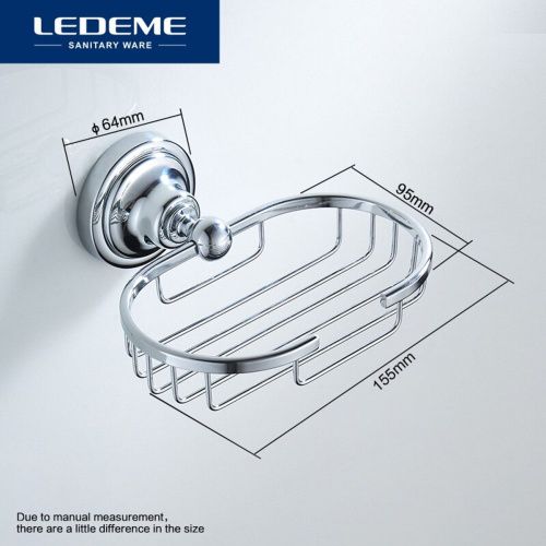 Мыльница LEDEME L1402-2 металлическая настенная глубокая