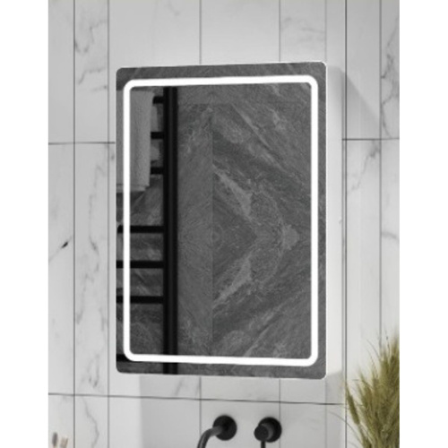 Зеркало-шкаф Race LED 500х700 МВК241 механический выключатель, универсальный