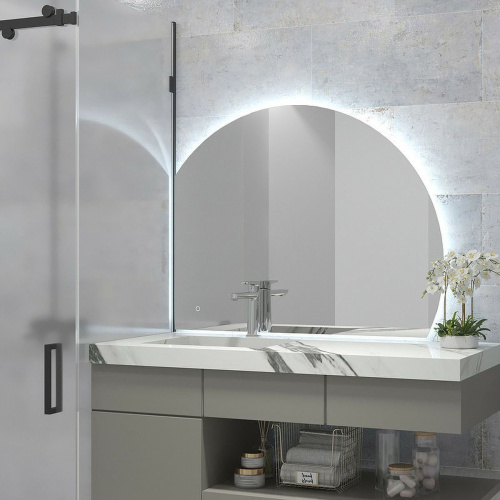 Зеркало Erist LED 800х1000 ЗЛП3565 c сенсором, реверсивное крепление