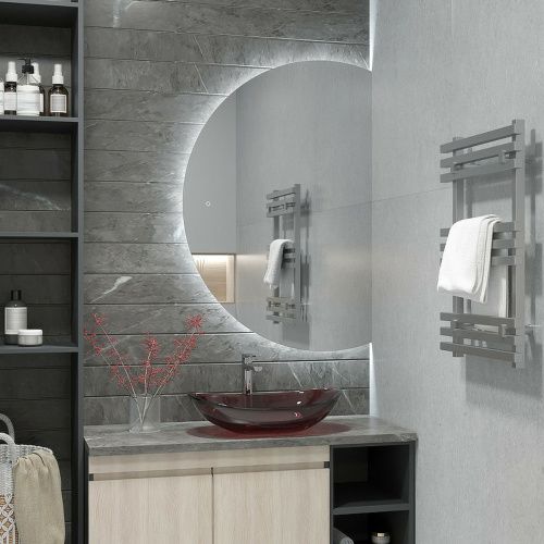 Зеркало Jill LED 800х1200 ЗЛП3537 c сенсором, реверсивное крепление