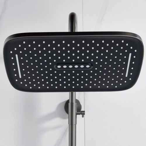 Душевая система Shevanik S4136T оружейная сталь