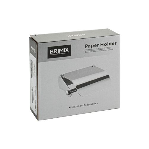 Держатель для туалетной бумаги BRIMIX 79907 из нержавеющей стали, хром